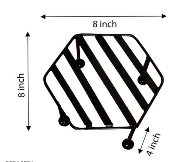  Hexagon  Iron  Planter Stand It is Suitable For Outdoor as Well as Indoor  Pack of2 -  ,  Pack of 4, Hexagon
